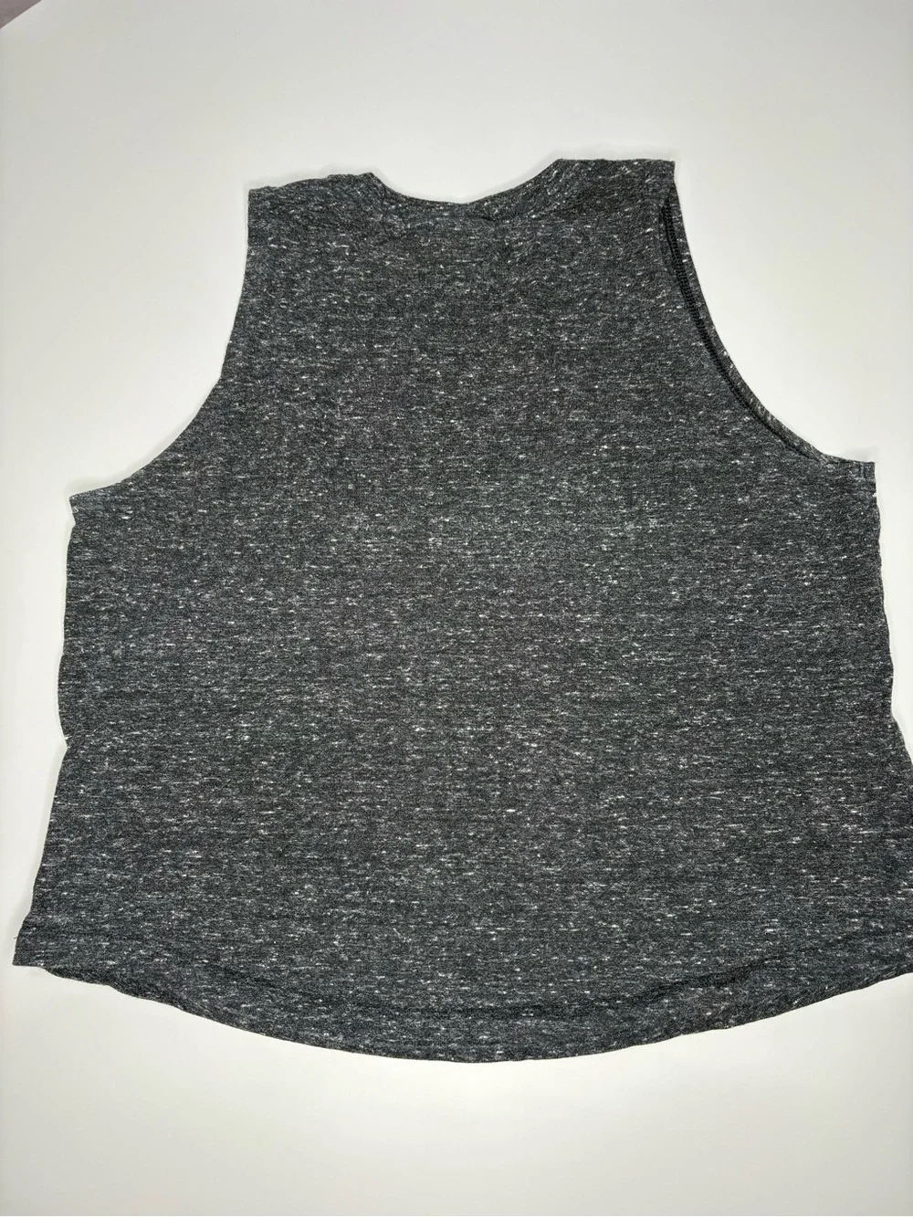 Nike Women’s Dark Heather Gray Muscle Tank with White Logo